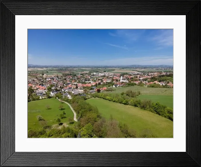 Framed Print : aerial drone flight photo of green hills, meadows and fresh forest in Lower Austria at the edge of Vienna Woods Framed Print : aerial drone flight photo of green hills, meadows and fresh forest in Lower Austria at the edge of Vienna Woods