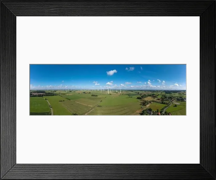 Framed Print : Aerial view with wind farm, Arle, Lower Saxony, Germany, Europe Framed Print : Aerial view with wind farm, Arle, Lower Saxony, Germany, Europe