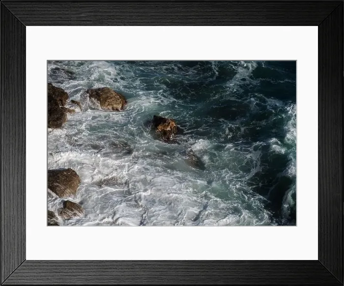 Framed Print : Ocean wave background breaking sea water rocky shore rough seas turquoise water gradient foam Framed Print : Ocean wave background breaking sea water rocky shore rough seas turquoise water gradient foam