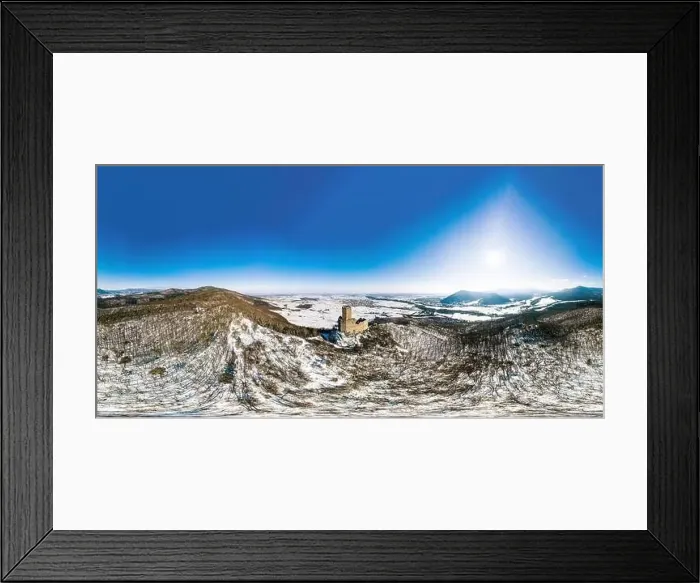 Framed Print : 360-degree panoramic view of the Ortenburg castle in the Vosges Framed Print : 360-degree panoramic view of the Ortenburg castle in the Vosges