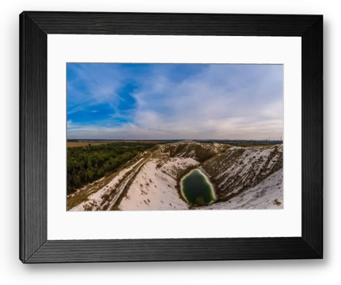 Framed Print : White mountains from phosphorus and gypsum wastes, industrial wastes formed mountains, business activity in Ukraine Framed Print : White mountains from phosphorus and gypsum wastes, industrial wastes formed mountains, business activity in Ukraine