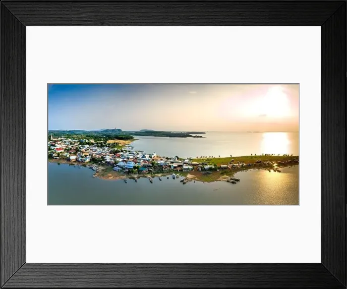 Framed Print : Ben Nom fishing village, Phu Cuong commune Framed Print : Ben Nom fishing village, Phu Cuong commune