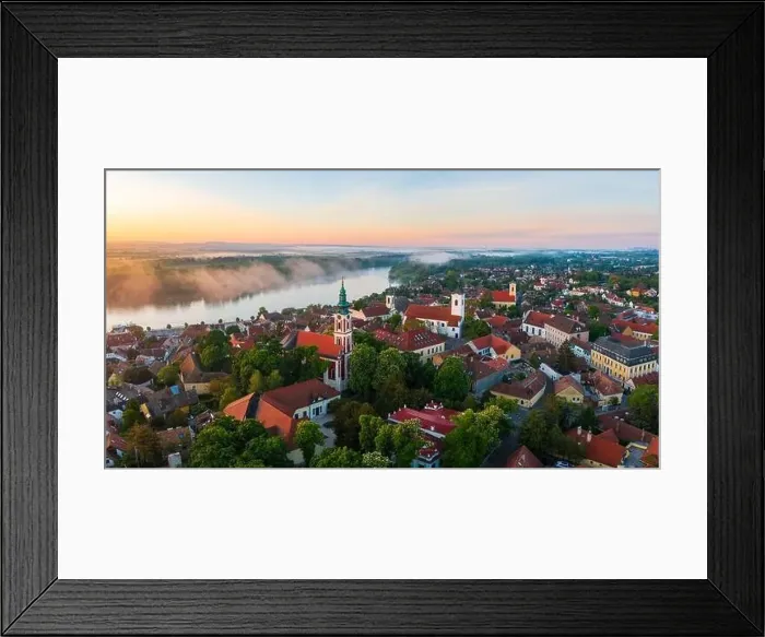 Framed Print : Szentendre, Hungary - Amazing aerial view about the Belgrade serbian orthodox cathedral and St Framed Print : Szentendre, Hungary - Amazing aerial view about the Belgrade serbian orthodox cathedral and St