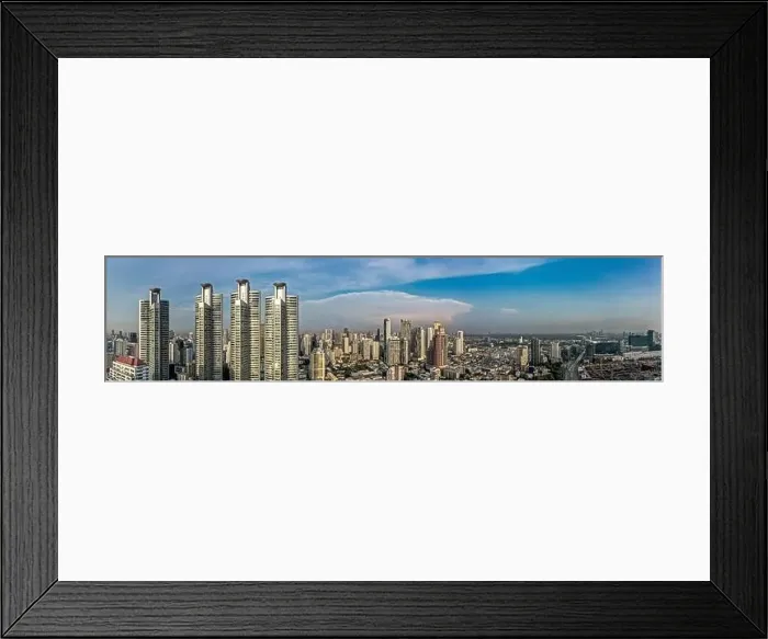 Framed Print : Aerial view of Bangkok Asoke, Khlong Toey during covid lockdown, Thailand Framed Print : Aerial view of Bangkok Asoke, Khlong Toey during covid lockdown, Thailand