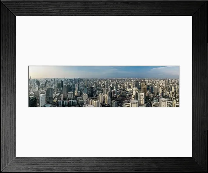 Framed Print : Aerial view of Bangkok Asoke, Khlong Toey during covid lockdown, Thailand Framed Print : Aerial view of Bangkok Asoke, Khlong Toey during covid lockdown, Thailand