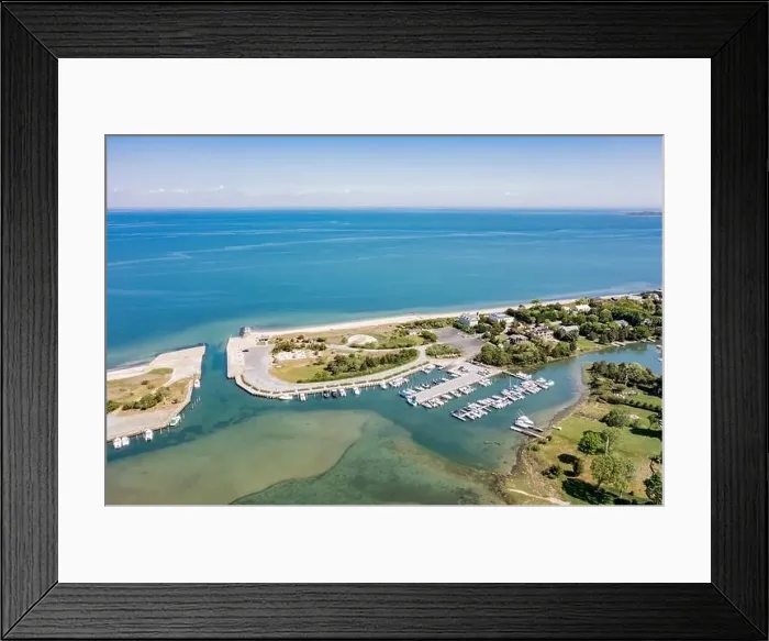 Framed Print : Aerial view of Clearwater Beach, East Hampton, NY Framed Print : Aerial view of Clearwater Beach, East Hampton, NY