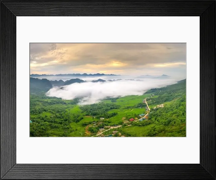 Framed Print : Panoramic view of beautiful green of Pu Luong commune, Thanh Hoa province, Vietnam Framed Print : Panoramic view of beautiful green of Pu Luong commune, Thanh Hoa province, Vietnam