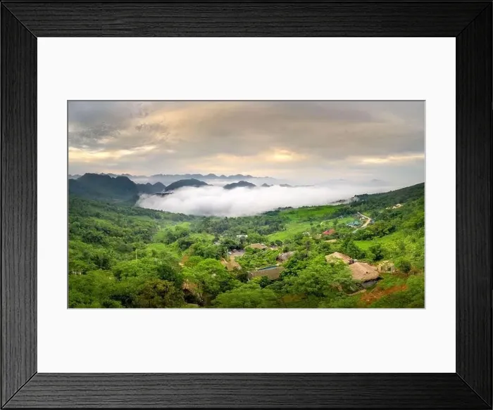 Framed Print : Panoramic view of beautiful green of Pu Luong commune, Thanh Hoa province, Vietnam Framed Print : Panoramic view of beautiful green of Pu Luong commune, Thanh Hoa province, Vietnam
