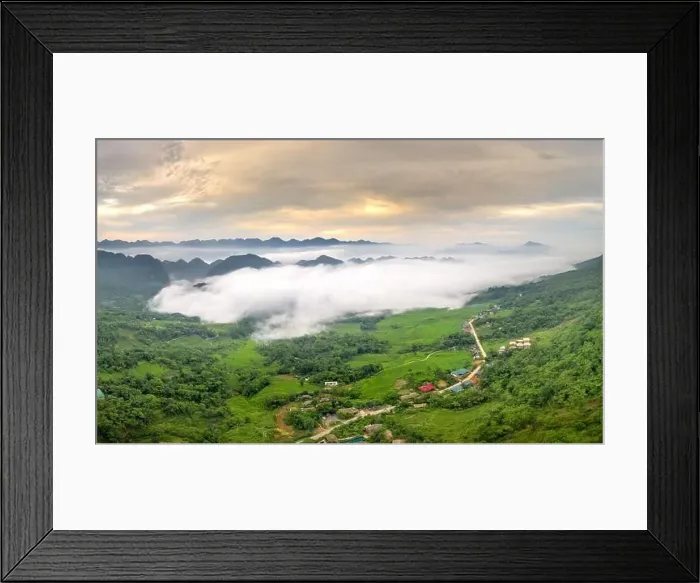 Framed Print : Panoramic view of beautiful green of Pu Luong commune, Thanh Hoa province, Vietnam Framed Print : Panoramic view of beautiful green of Pu Luong commune, Thanh Hoa province, Vietnam