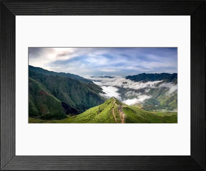 Framed Print : The majestic of Ta Xua mountain. This is a very famous tourist destination in Son La province. Viet Nam