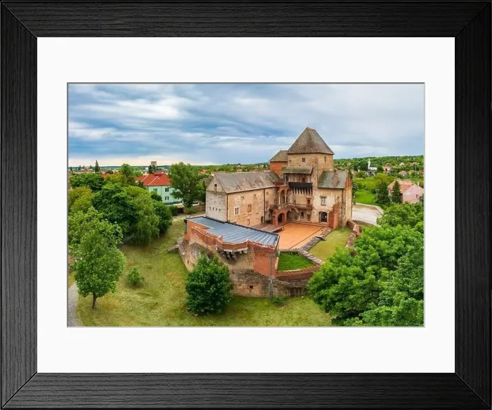 Framed Print : Aerial view about castle of Simontornya Framed Print : Aerial view about castle of Simontornya