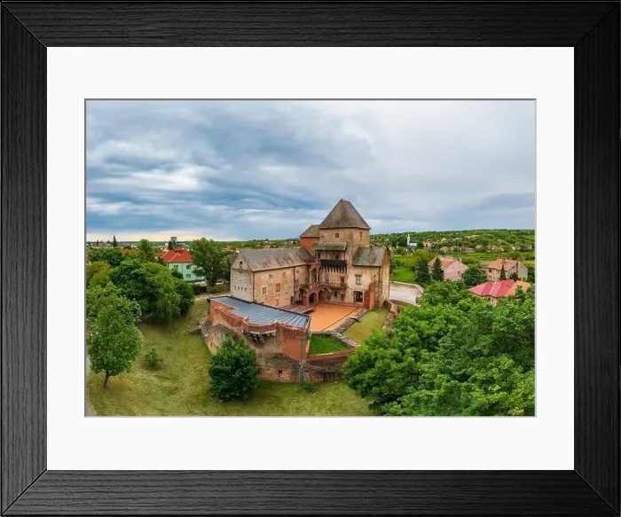 Framed Print : Aerial view about castle of Simontornya Framed Print : Aerial view about castle of Simontornya