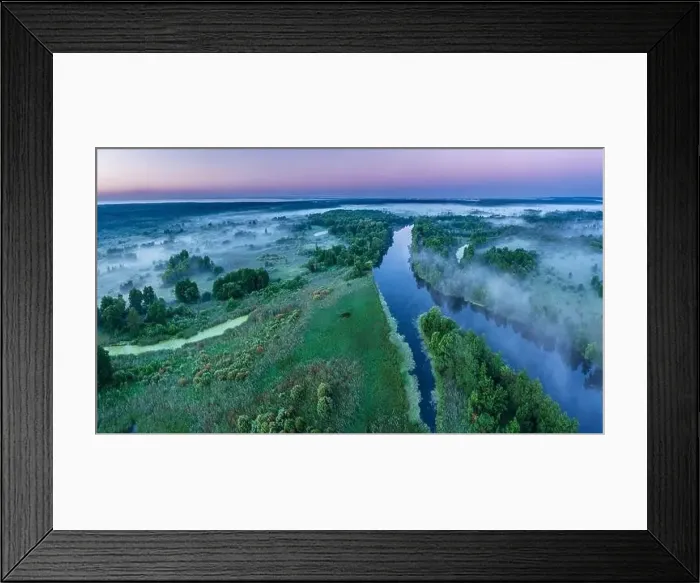 Framed Print : Smoky morning mist over the river Framed Print : Smoky morning mist over the river
