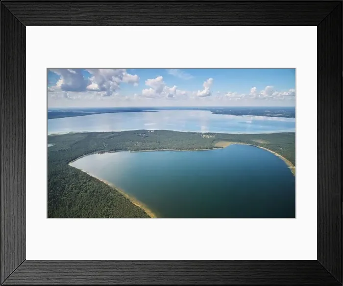 Framed Print : Belarus natural park Naroch aerial drone view Framed Print : Belarus natural park Naroch aerial drone view