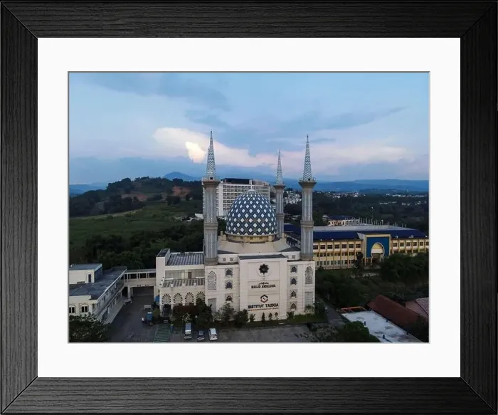 Framed Print : Aerial view of modern Andalusia Mosque in bogor. Bogor, May 31, 2021 Framed Print : Aerial view of modern Andalusia Mosque in bogor. Bogor, May 31, 2021