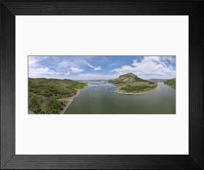 Framed Print : Aerial view of Lisitsite Bridge over Studen Kladenets Reservoir, Kardzhali Region, Bulgaria Framed Print : Aerial view of Lisitsite Bridge over Studen Kladenets Reservoir, Kardzhali Region, Bulgaria