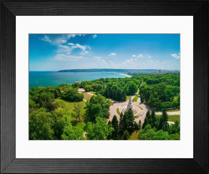 Framed Print : Varna spring time, beautiful aerial view above sea garden Framed Print : Varna spring time, beautiful aerial view above sea garden