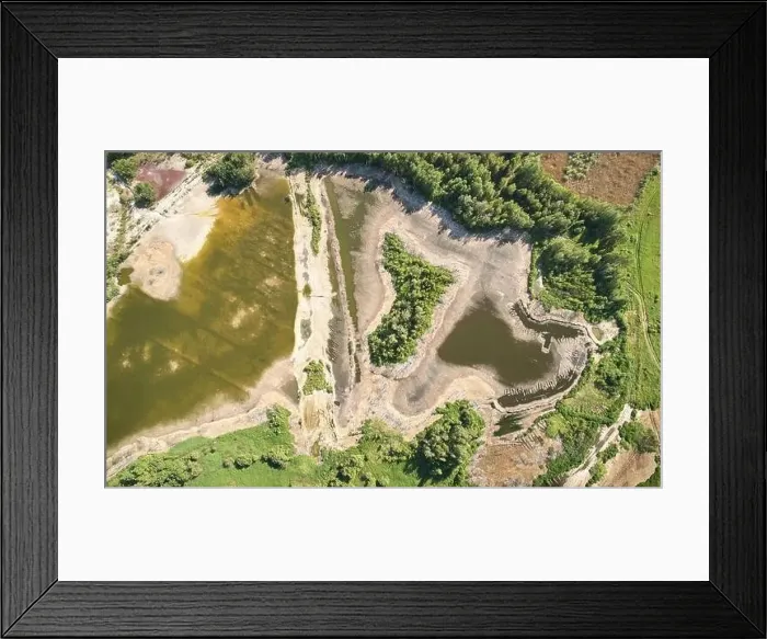 Framed Print : Pollution in green area around green forest surround Framed Print : Pollution in green area around green forest surround