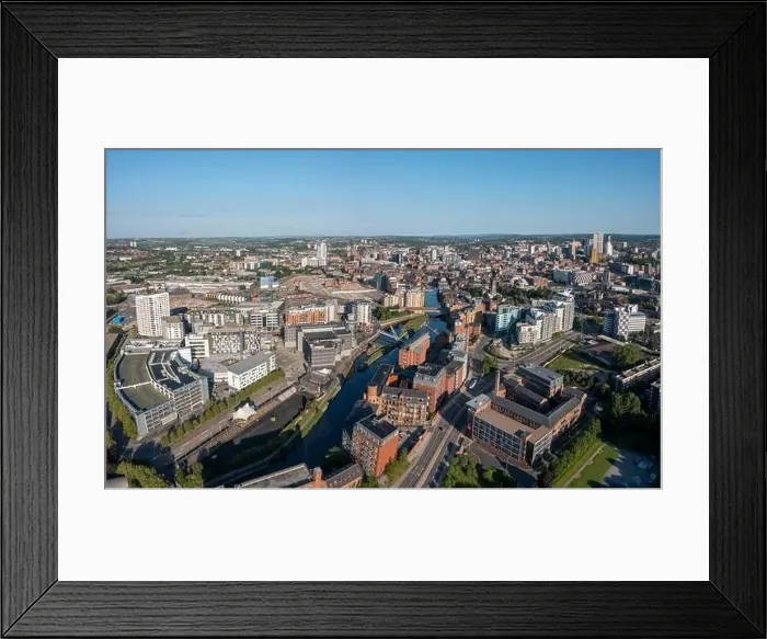 Framed Print : Bridgewater place and an Aerial view of Leeds City Centre from the south looking back to the train station and offices Framed Print : Bridgewater place and an Aerial view of Leeds City Centre from the south looking back to the train station and offices
