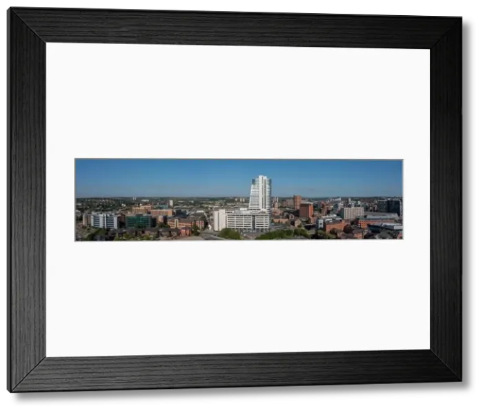 Framed Print : Bridgewater place and an Aerial view of Leeds City Centre from the south looking back to the train station and offices Framed Print : Bridgewater place and an Aerial view of Leeds City Centre from the south looking back to the train station and offices