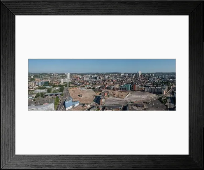 Framed Print : Bridgewater place and an Aerial view of Leeds City Centre from the south looking back to the train station and offices Framed Print : Bridgewater place and an Aerial view of Leeds City Centre from the south looking back to the train station and offices