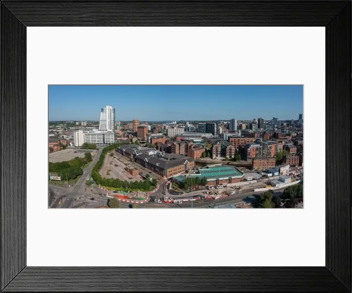 Framed Print : Bridgewater place and an Aerial view of Leeds City Centre from the south looking back to the train station and offices Framed Print : Bridgewater place and an Aerial view of Leeds City Centre from the south looking back to the train station and offices