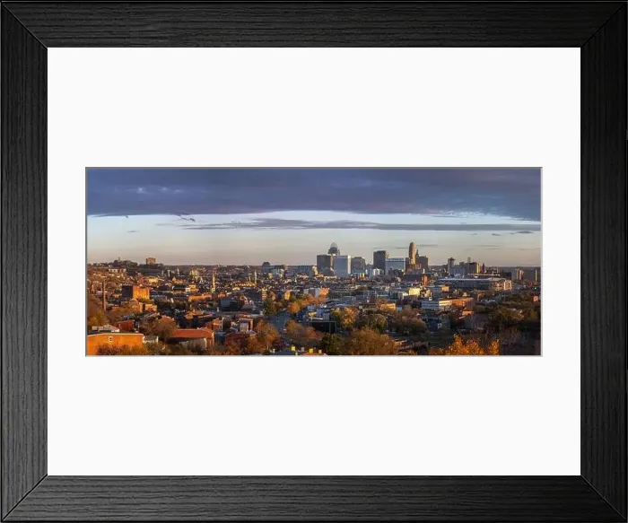 Framed Print : Cincinnati downtown aerial view, Ohio, USA skyline Framed Print : Cincinnati downtown aerial view, Ohio, USA skyline