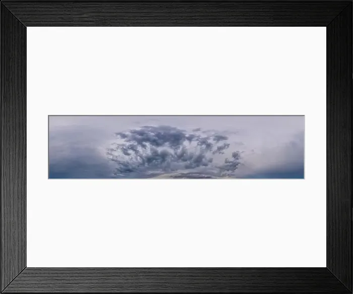 Framed Print : Sky panorama on overcast rainy day with Nimbostratus clouds in seamless spherical equirectangular format Framed Print : Sky panorama on overcast rainy day with Nimbostratus clouds in seamless spherical equirectangular format