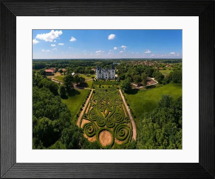 Framed Print : Hungarian romantic style castle in Tiszadob village which name is Andrassy castle