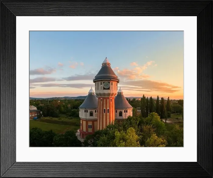 Framed Print : Renovated towers in an abandoned aera Framed Print : Renovated towers in an abandoned aera