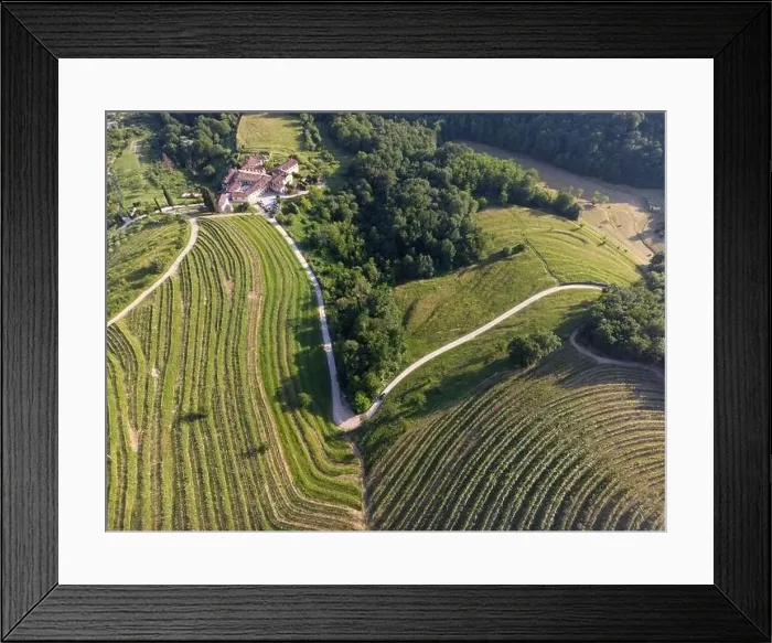 Framed Print : Aerial panorama of Montevecchia beautiful terraces of the lombardy countryside at sunset Framed Print : Aerial panorama of Montevecchia beautiful terraces of the lombardy countryside at sunset