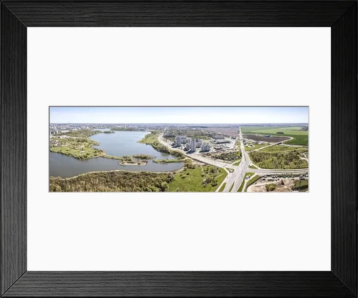 Framed Print : aerial view of suburban residential district on a sunny spring day. Minsk, Belarus Framed Print : aerial view of suburban residential district on a sunny spring day. Minsk, Belarus