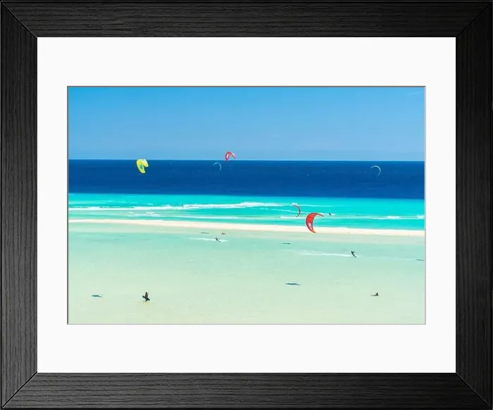 Framed Print : Kite surfers at Sotavento beach, Jandia, Fuerteventura, Canary Islands, Spain Framed Print : Kite surfers at Sotavento beach, Jandia, Fuerteventura, Canary Islands, Spain