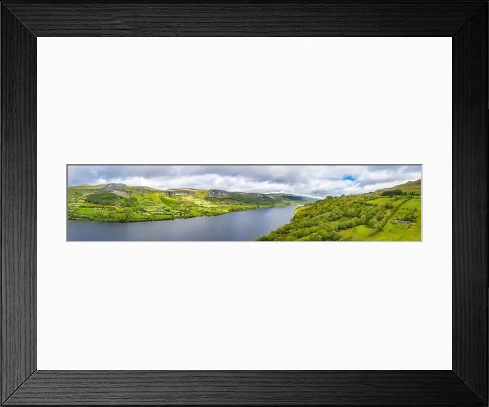 Framed Print : Aerial view of Glencar Lough in Ireland Framed Print : Aerial view of Glencar Lough in Ireland
