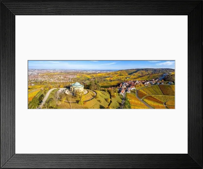 Framed Print : Stuttgart Grabkapelle grave chapel Württemberg Rotenberg vineyard aerial photo panoramic view autumn in Germany tourism Framed Print : Stuttgart Grabkapelle grave chapel Württemberg Rotenberg vineyard aerial photo panoramic view autumn in Germany tourism