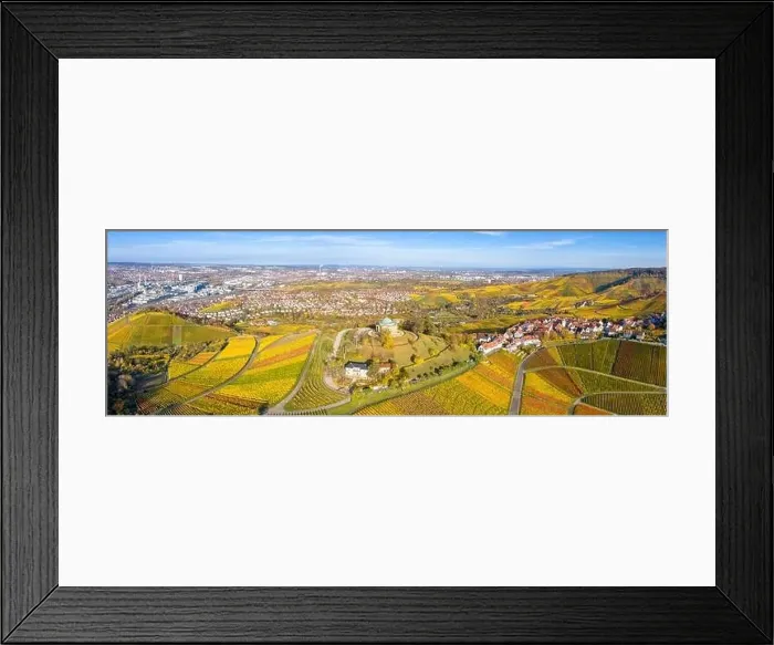 Framed Print : Stuttgart Grabkapelle grave chapel Württemberg Rotenberg vineyard aerial photo panoramic view autumn in Germany tourism Framed Print : Stuttgart Grabkapelle grave chapel Württemberg Rotenberg vineyard aerial photo panoramic view autumn in Germany tourism