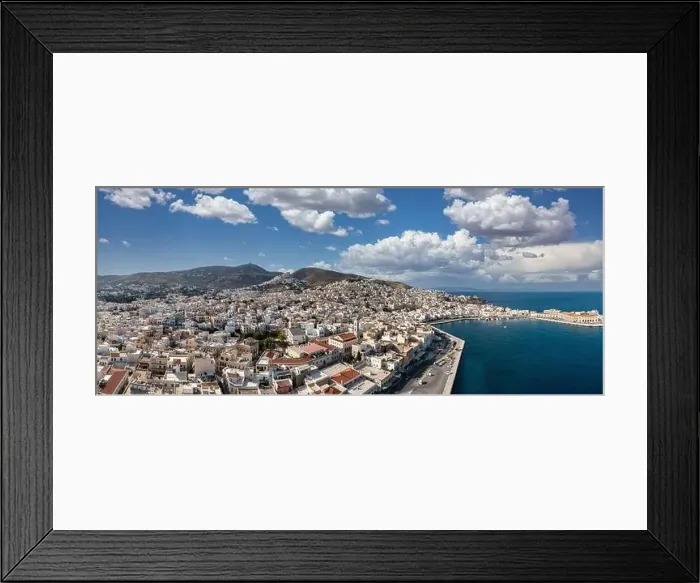 Framed Print : Syros island, Greece, Cyclades capital Ermoupolis cityscape Framed Print : Syros island, Greece, Cyclades capital Ermoupolis cityscape
