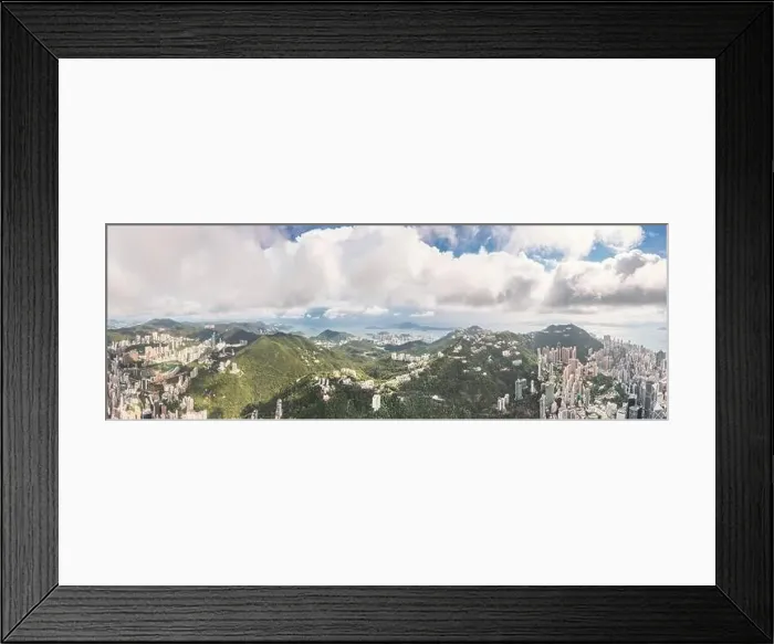 Framed Print : Amazing aerial view of the Victoria Harbour of Hong Kong, Clear sunny day, drone shot panorama Framed Print : Amazing aerial view of the Victoria Harbour of Hong Kong, Clear sunny day, drone shot panorama