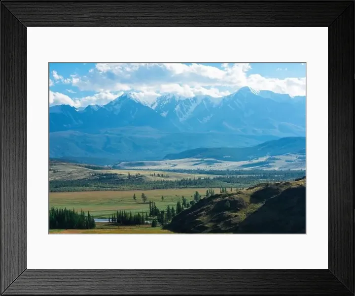Framed Print : Kurai steppe and North-Chui ridge Framed Print : Kurai steppe and North-Chui ridge