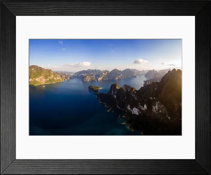 Framed Print : Khao Sok Thailand, Scenic mountains on the lake in Khao Sok National Park Framed Print : Khao Sok Thailand, Scenic mountains on the lake in Khao Sok National Park