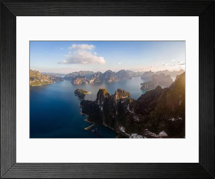 Framed Print : Khao Sok Thailand, Scenic mountains on the lake in Khao Sok National Park Framed Print : Khao Sok Thailand, Scenic mountains on the lake in Khao Sok National Park