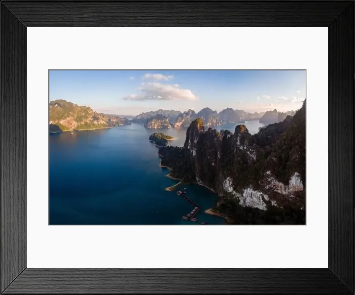 Framed Print : Khao Sok Thailand, Scenic mountains on the lake in Khao Sok National Park Framed Print : Khao Sok Thailand, Scenic mountains on the lake in Khao Sok National Park