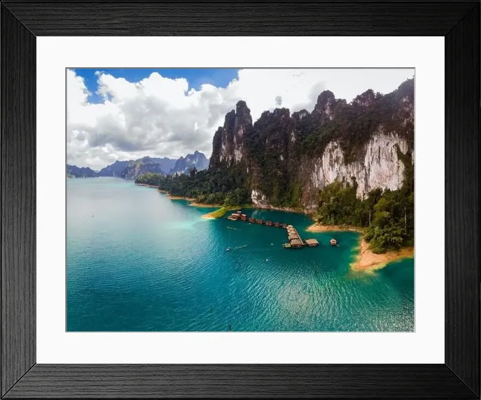 Framed Print : Khao Sok Thailand, Scenic mountains on the lake in Khao Sok National Park Framed Print : Khao Sok Thailand, Scenic mountains on the lake in Khao Sok National Park