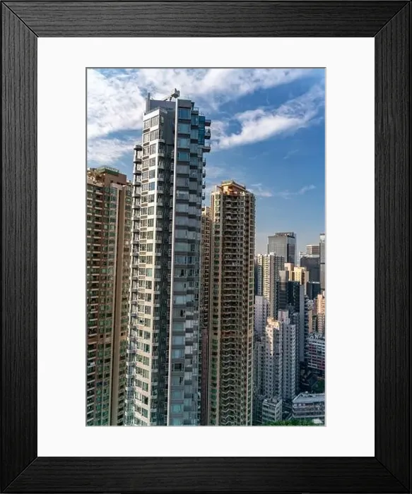 Framed Print : The amazing view of Hong-Kong cityscape full of skyscrapers from the rooftop Framed Print : The amazing view of Hong-Kong cityscape full of skyscrapers from the rooftop