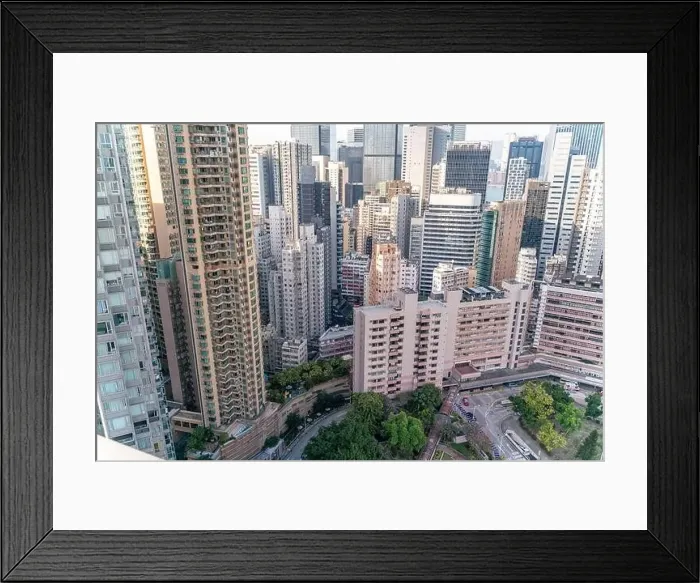 Framed Print : The amazing view of Hong-Kong cityscape full of skyscrapers from the rooftop Framed Print : The amazing view of Hong-Kong cityscape full of skyscrapers from the rooftop
