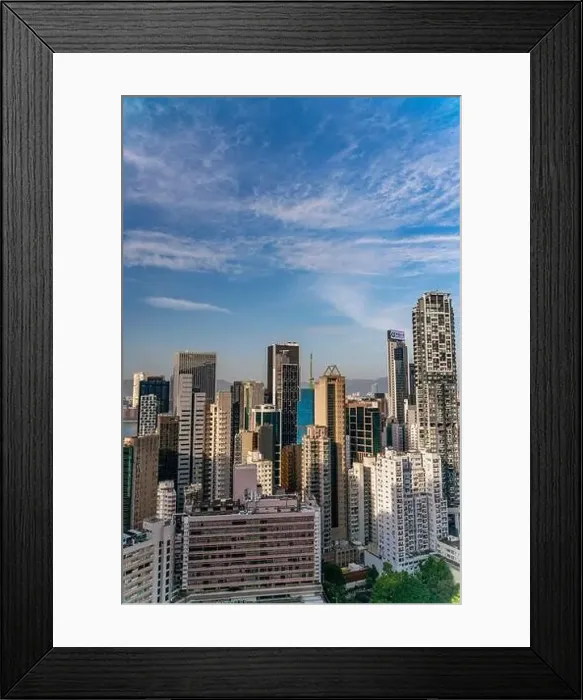Framed Print : The amazing view of Hong-Kong cityscape full of skyscrapers from the rooftop Framed Print : The amazing view of Hong-Kong cityscape full of skyscrapers from the rooftop