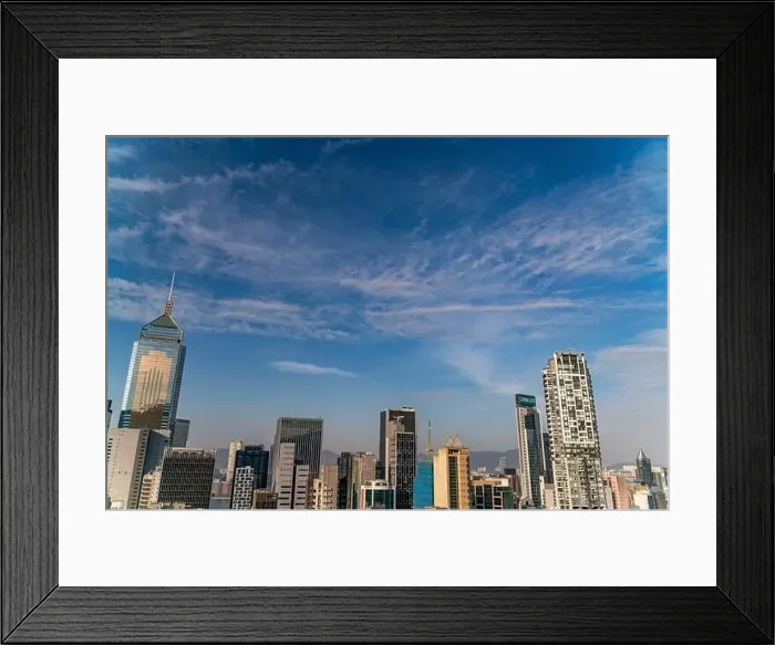 Framed Print : The amazing view of Hong-Kong cityscape full of skyscrapers from the rooftop Framed Print : The amazing view of Hong-Kong cityscape full of skyscrapers from the rooftop