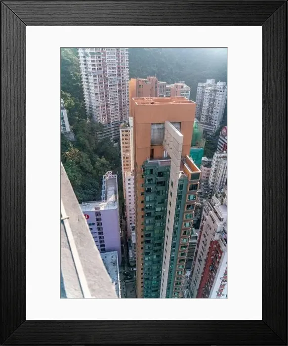 Framed Print : The amazing view of Hong-Kong cityscape full of skyscrapers from the rooftop Framed Print : The amazing view of Hong-Kong cityscape full of skyscrapers from the rooftop