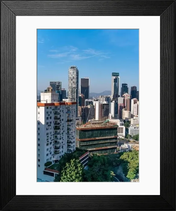 Framed Print : The amazing view of Hong-Kong cityscape full of skyscrapers from the rooftop Framed Print : The amazing view of Hong-Kong cityscape full of skyscrapers from the rooftop