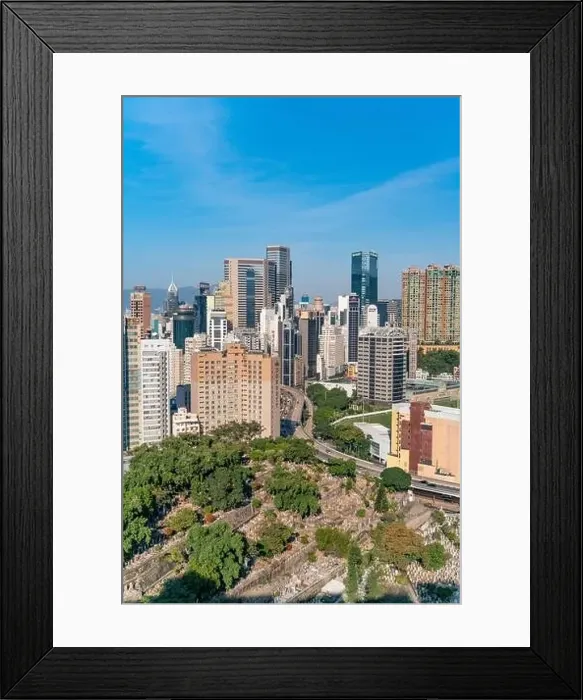 Framed Print : The amazing view of Hong-Kong cityscape full of skyscrapers from the rooftop Framed Print : The amazing view of Hong-Kong cityscape full of skyscrapers from the rooftop